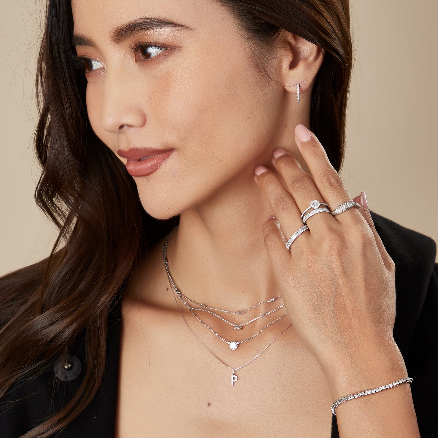 Diamond Huggers In Yellow Or White Gold-15mm