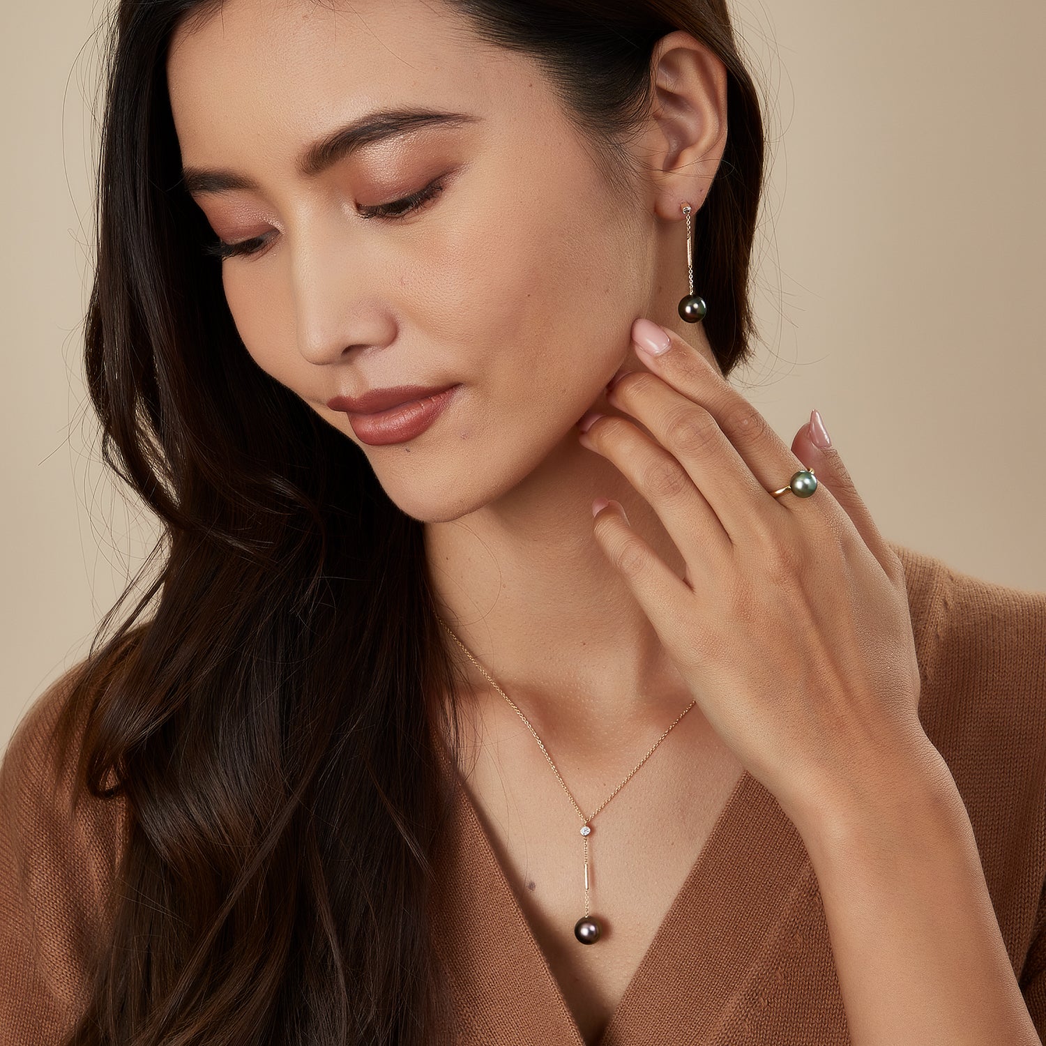 Tahitian Pearl Dangle Earrings