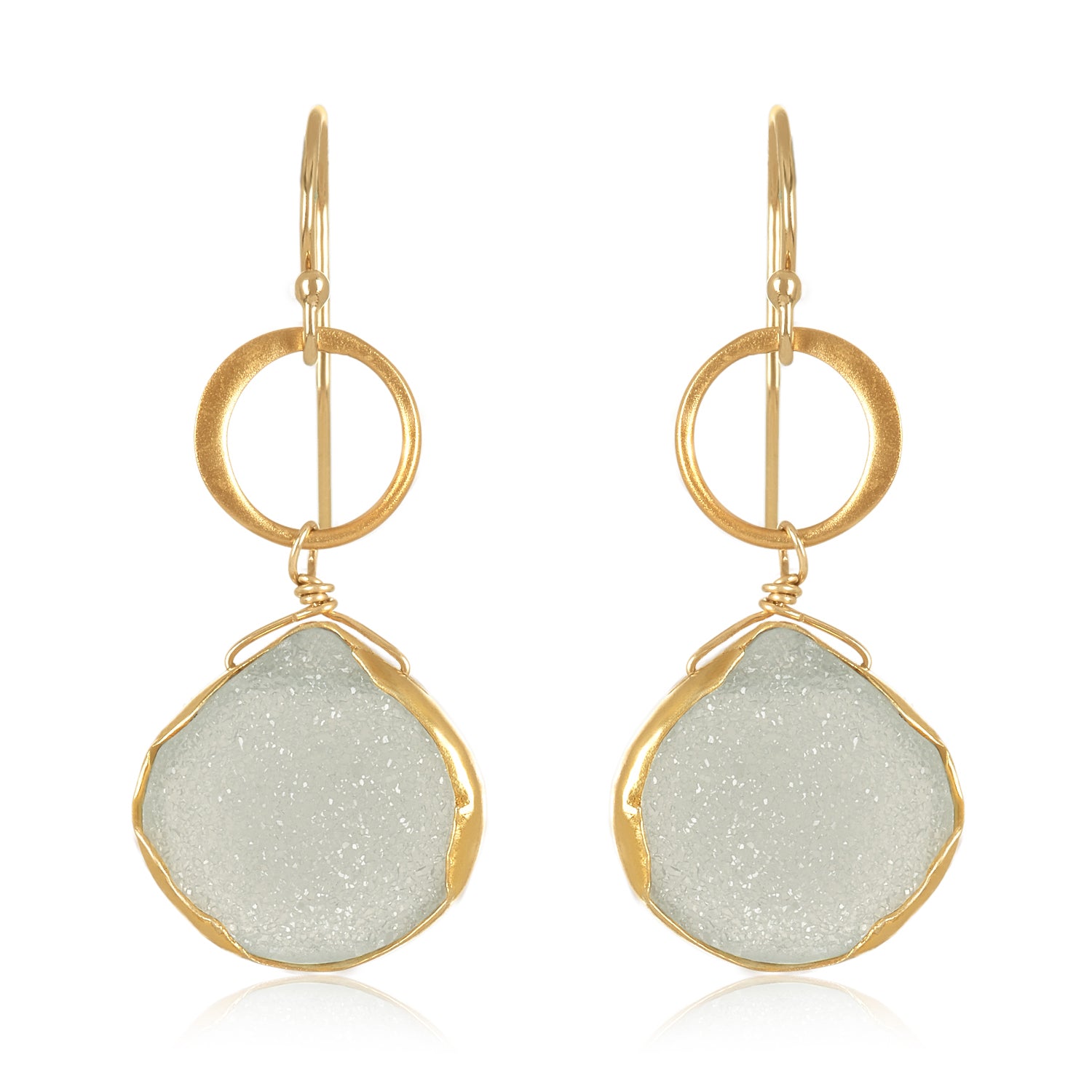 Blue Moon Druzy Earrings