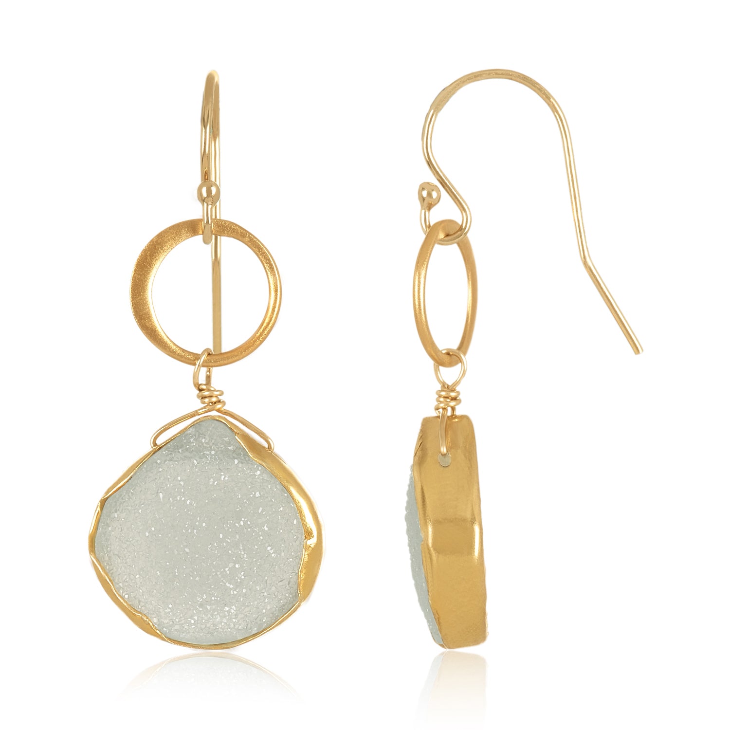 Blue Moon Druzy Earrings