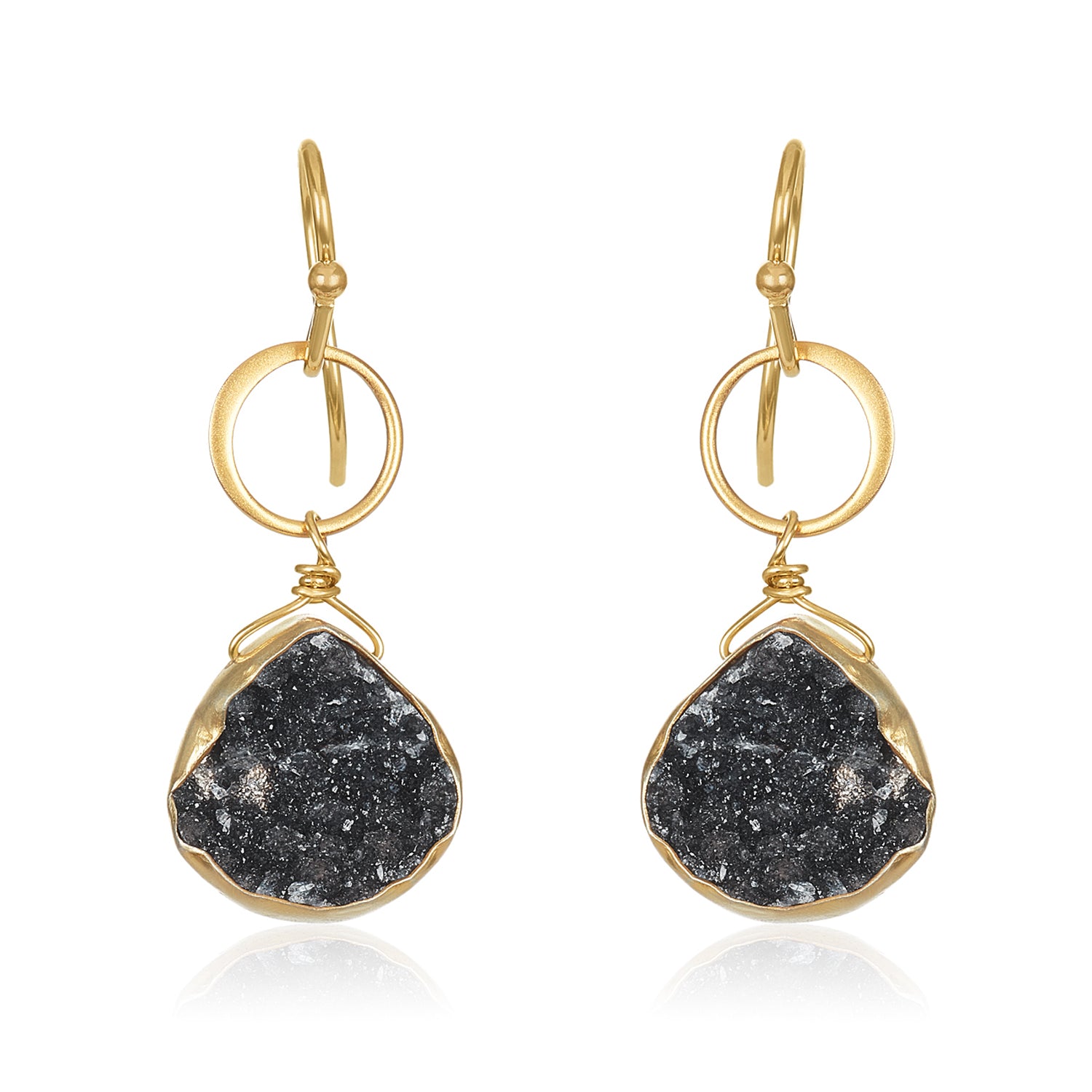 Blue Moon Druzy Earrings