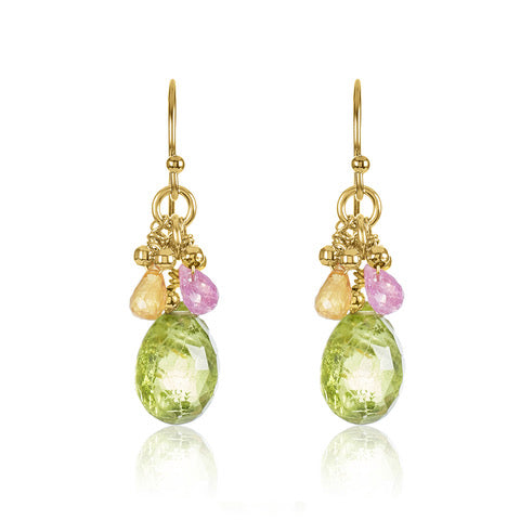 Cool-Toned Cluster Earrings
