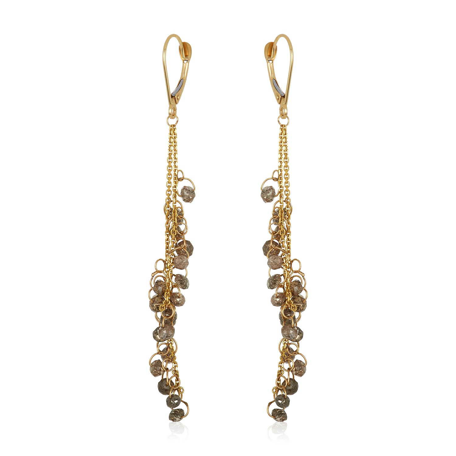 Chocolate Diamond Dangly Earrings