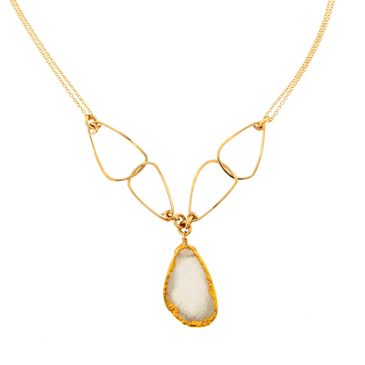 Golden Links Druzy Necklace
