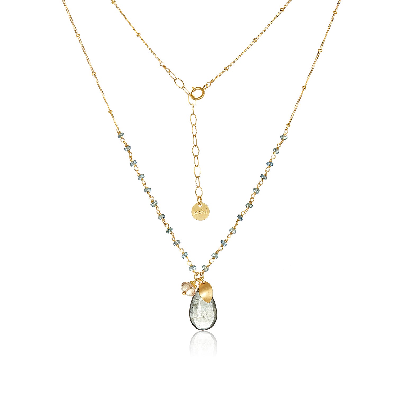 Moss Aqua Drop Necklace