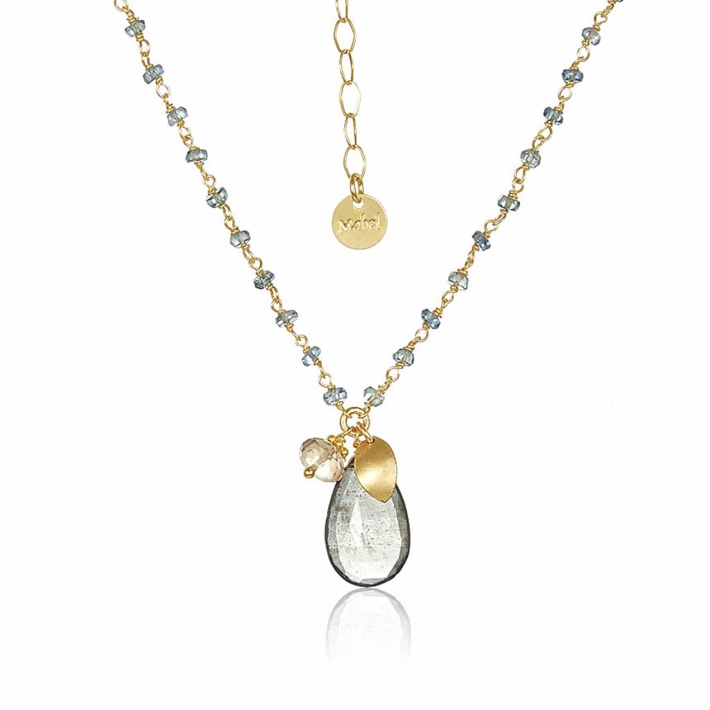 Moss Aqua Drop Necklace