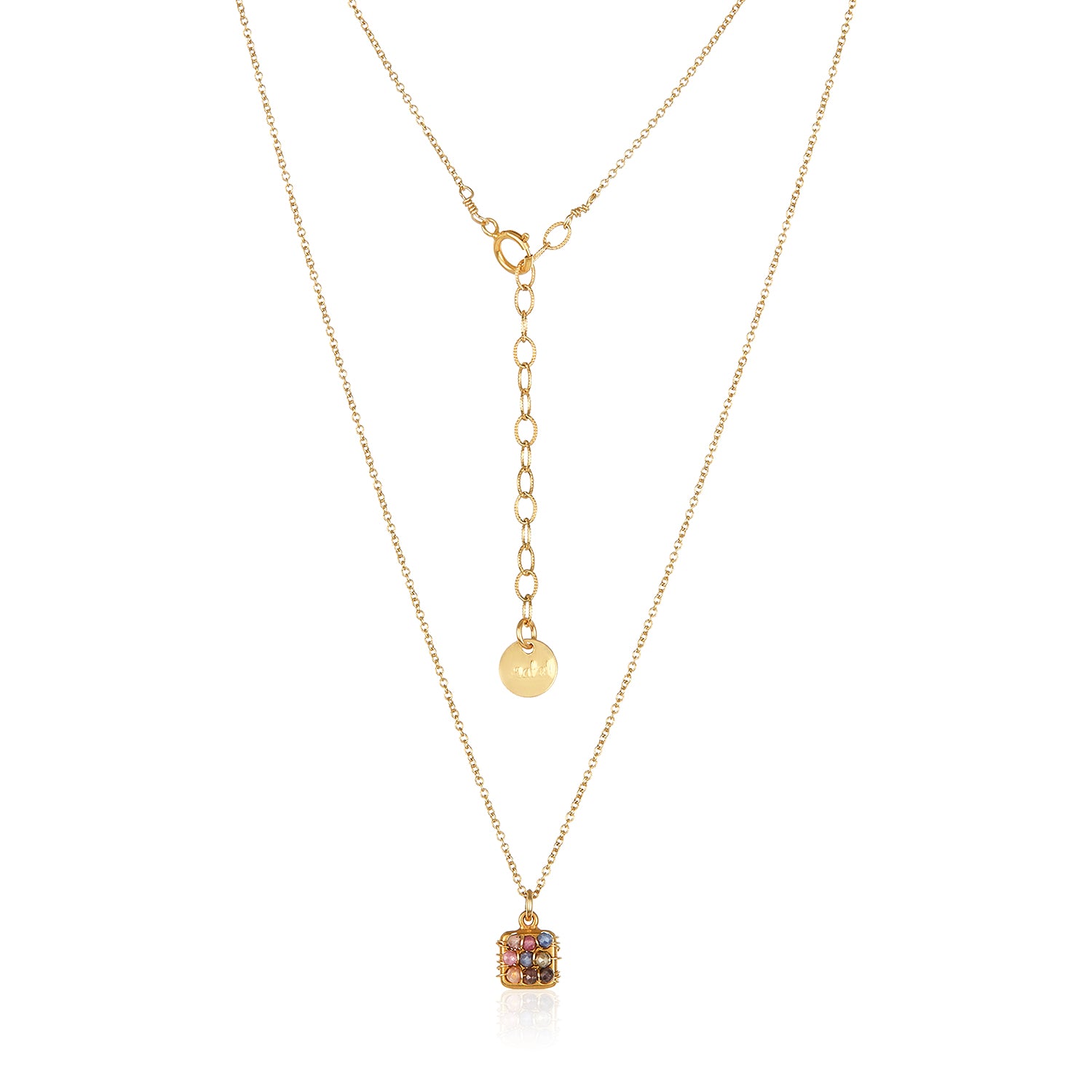 Domino Necklace - Mixed Sapphire
