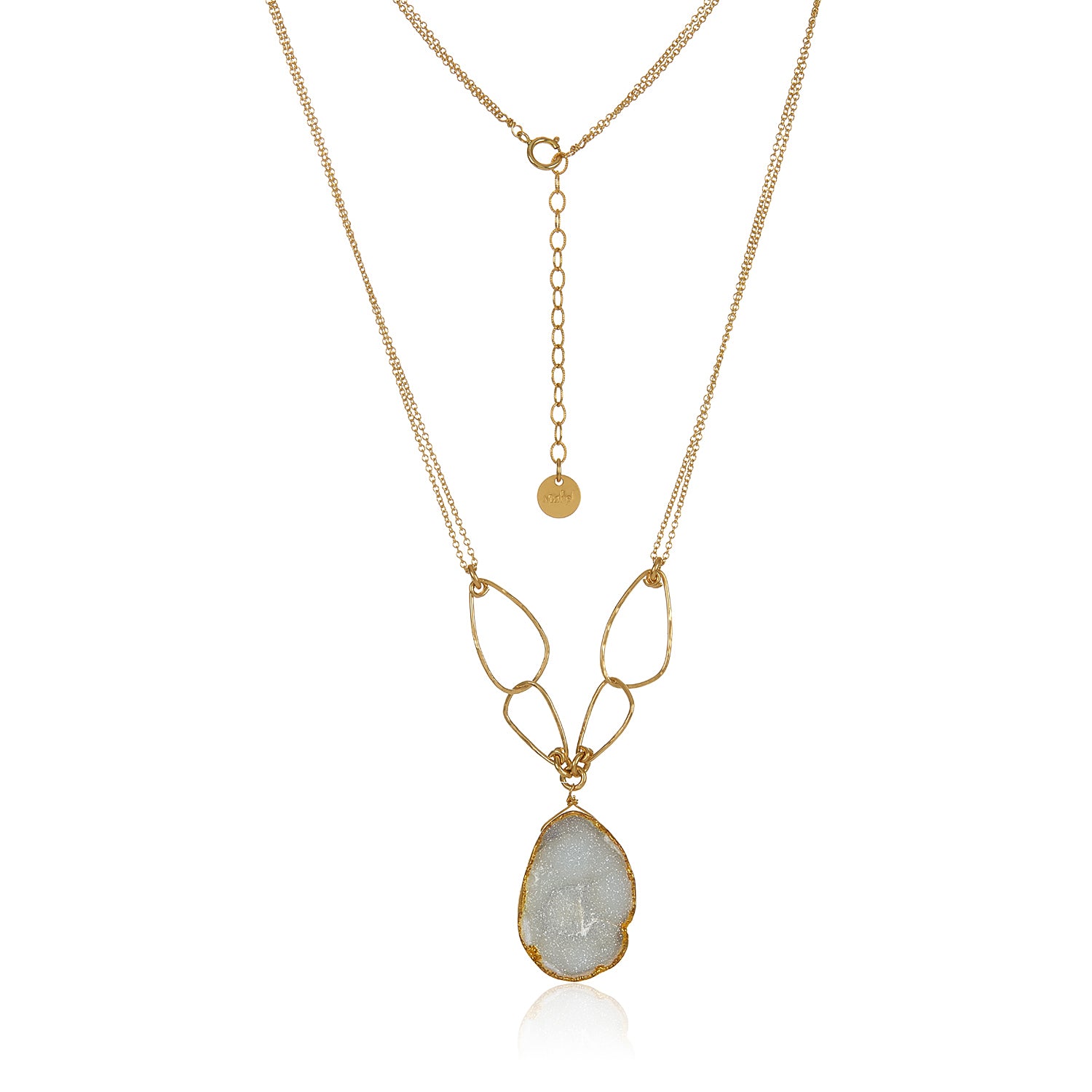 Golden Links Druzy Necklace