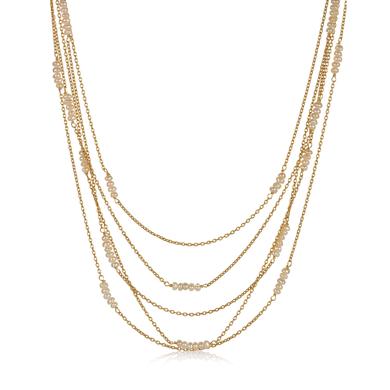 Multistrand Necklace II-Pearl