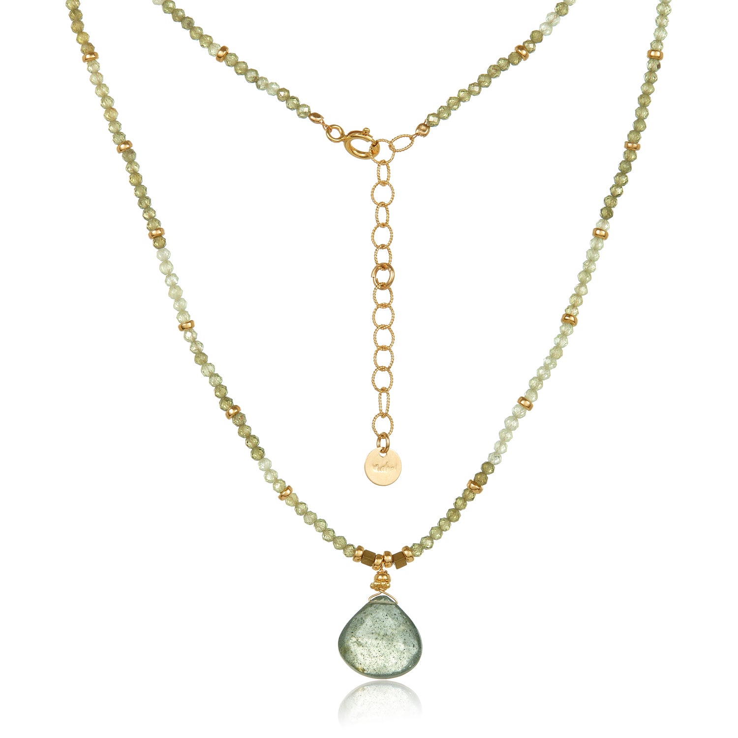 Burmese in Moss Aqua Necklace