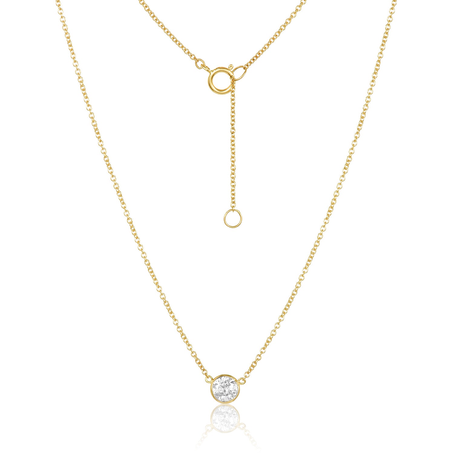 Solitaire Natural Diamond Necklace