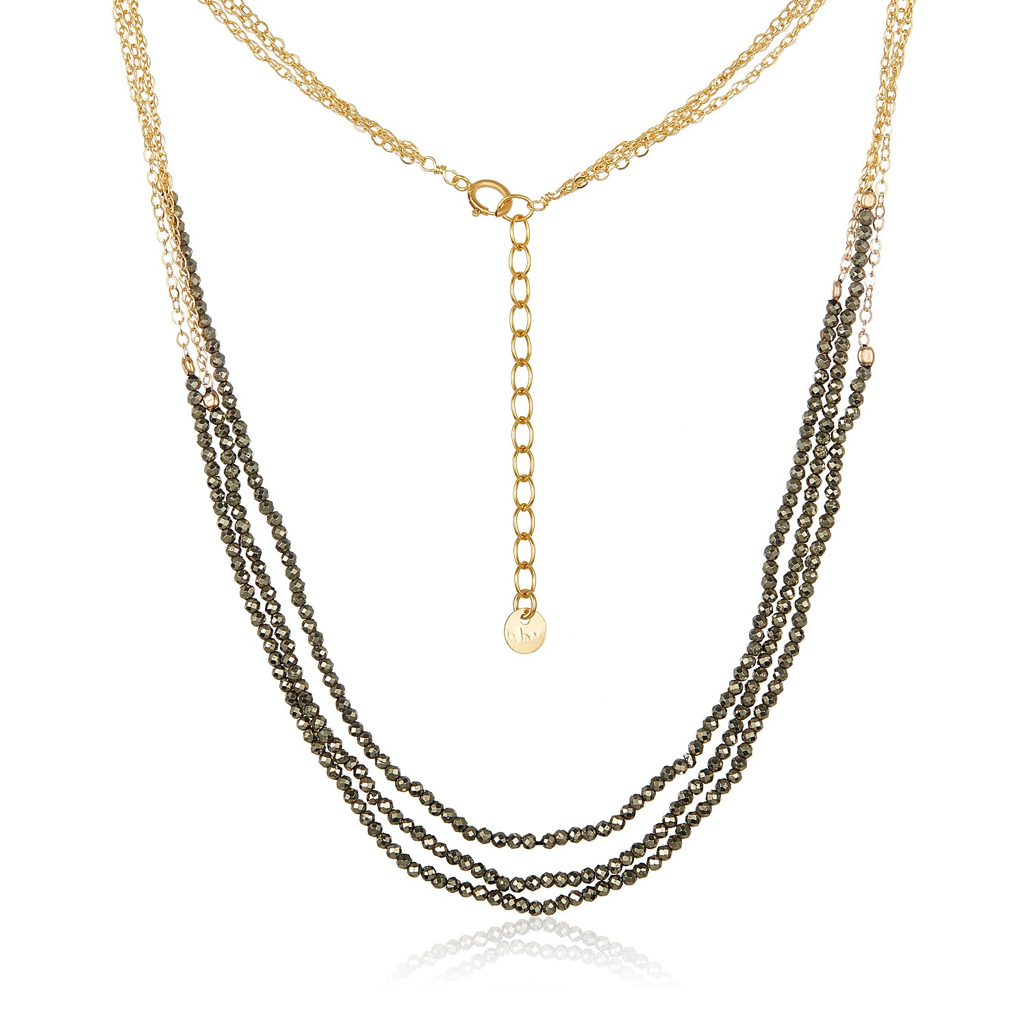 Trio Pyrite Necklace