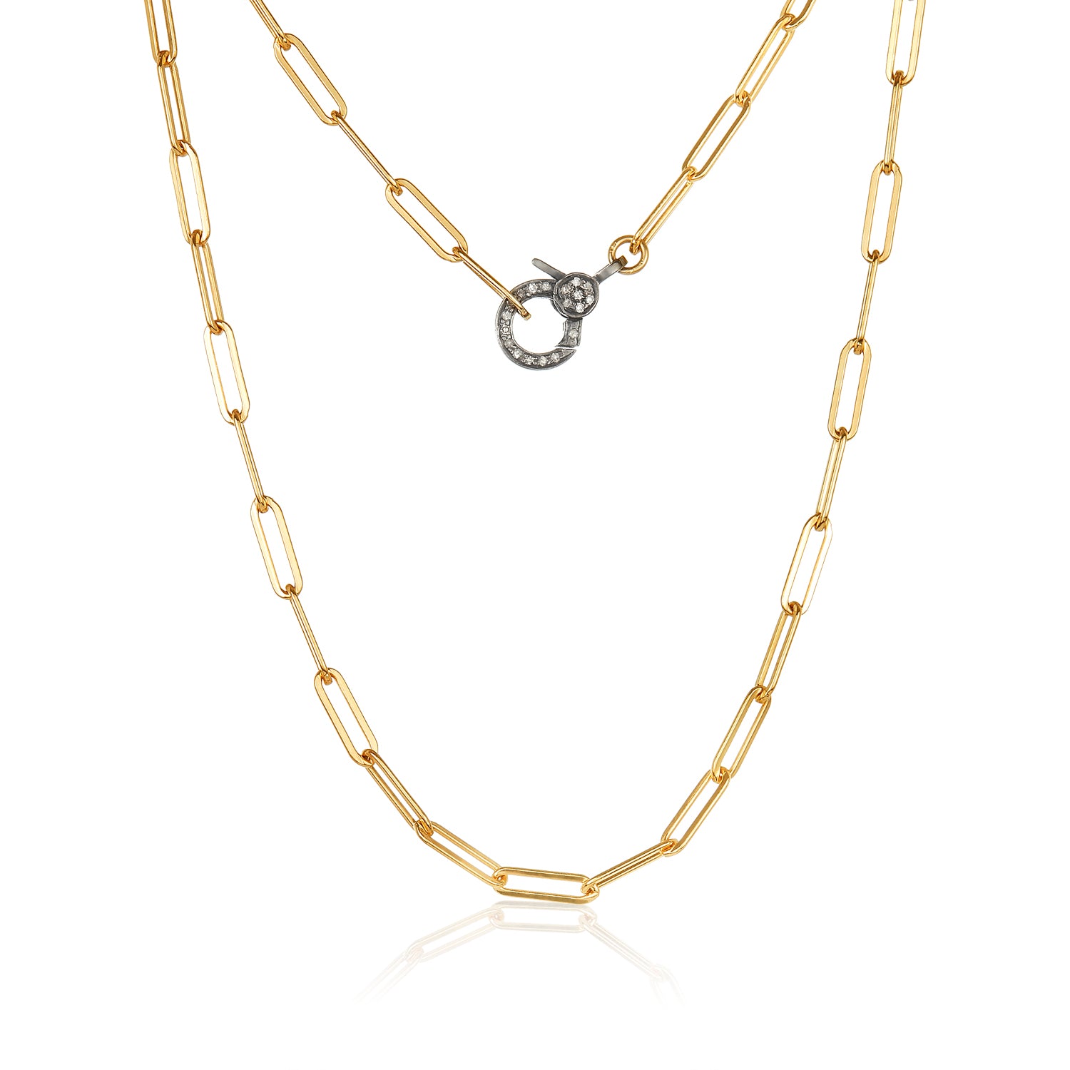 Polly Gold Paperclip Necklace