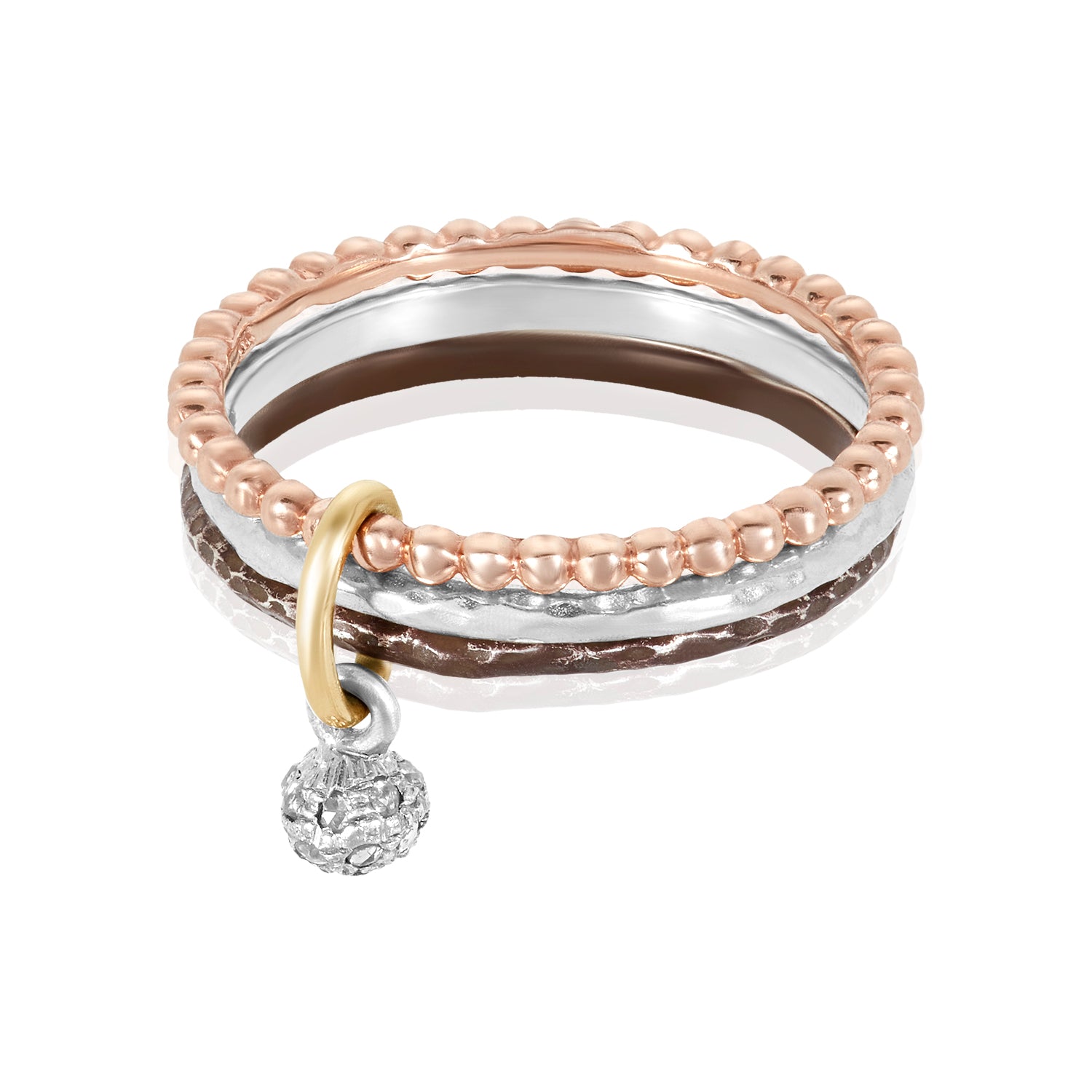 Trio Ring with Diamonds