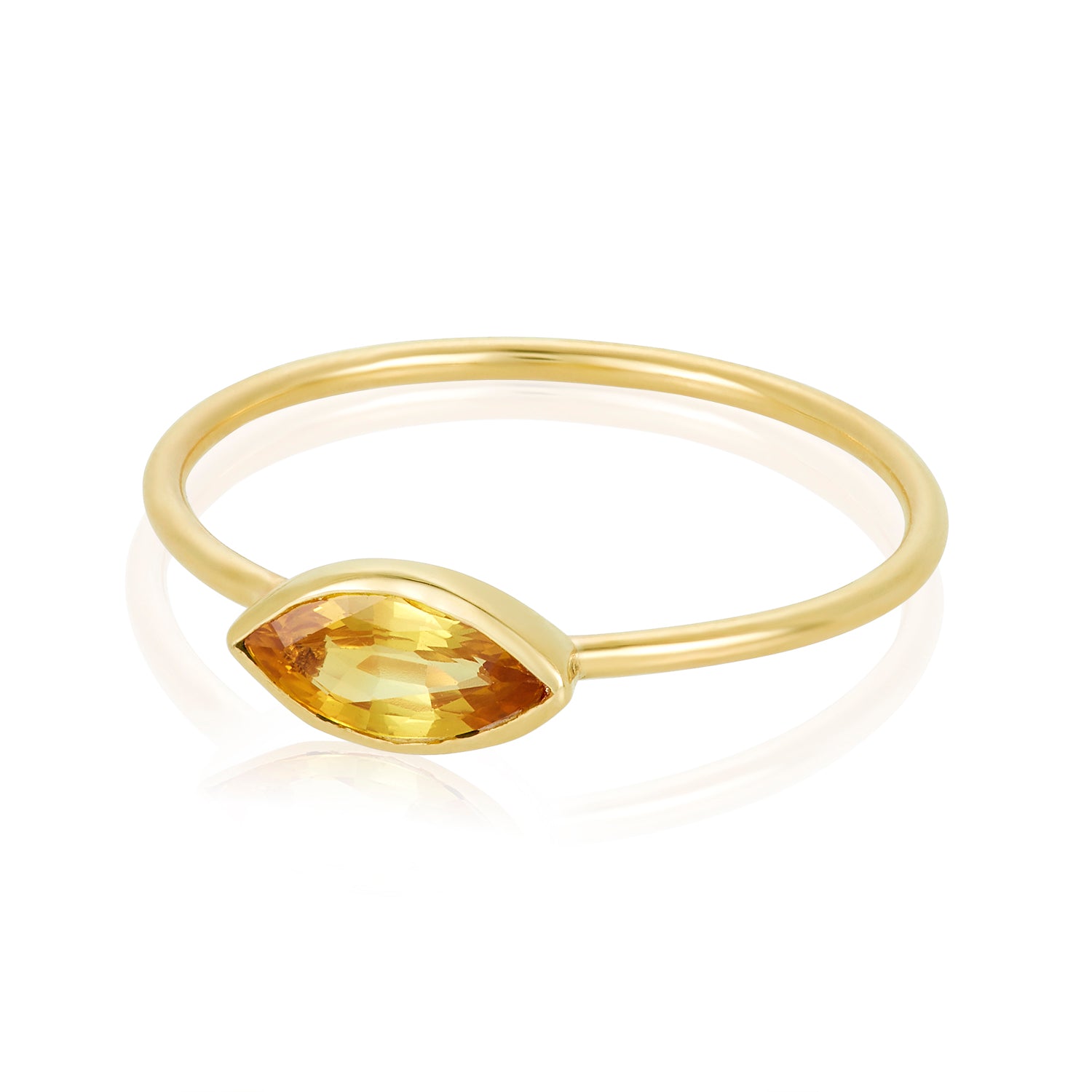 Peekaboo Sapphire Ring-Yellow