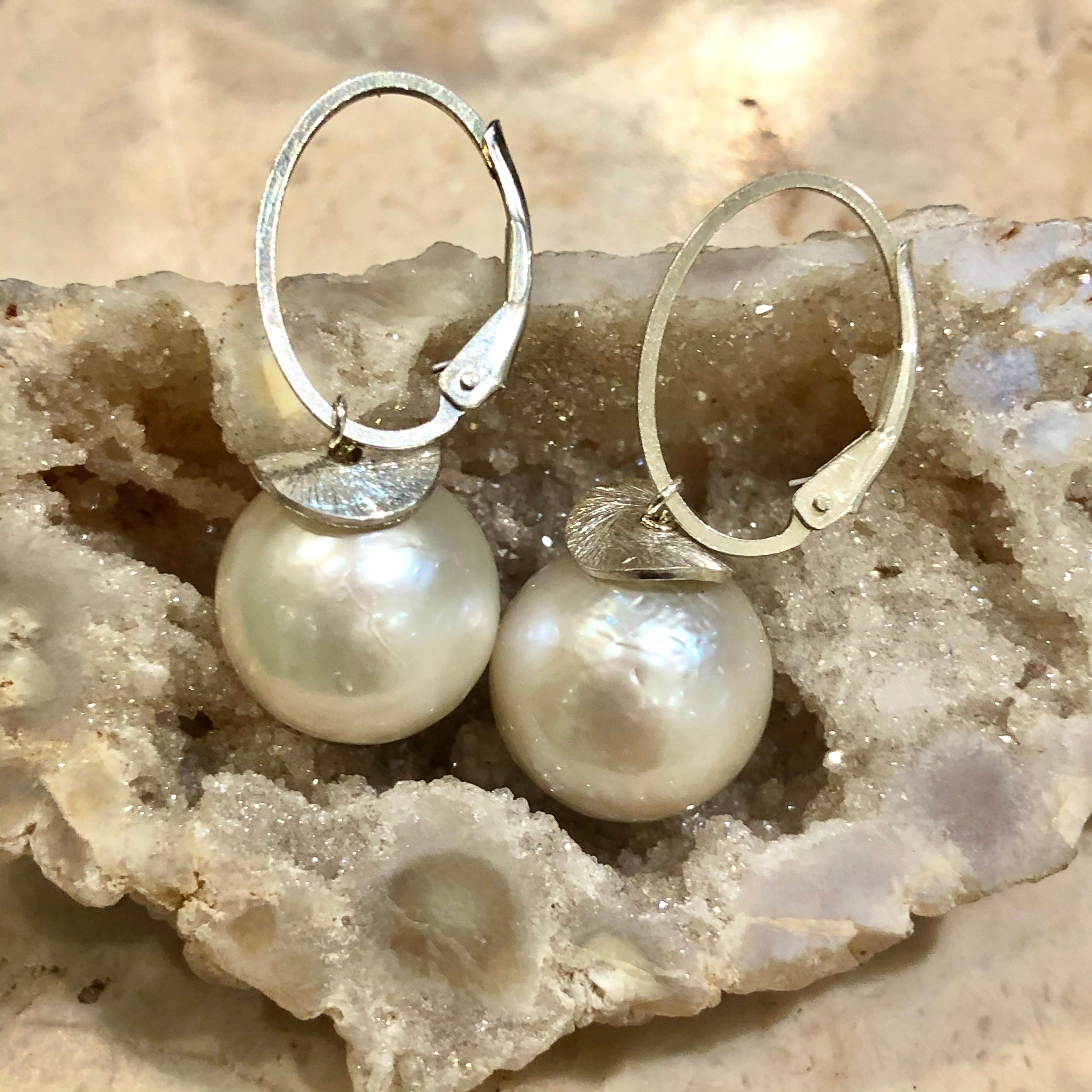 Sunday Morning Earrings in Fresh Water Pearls