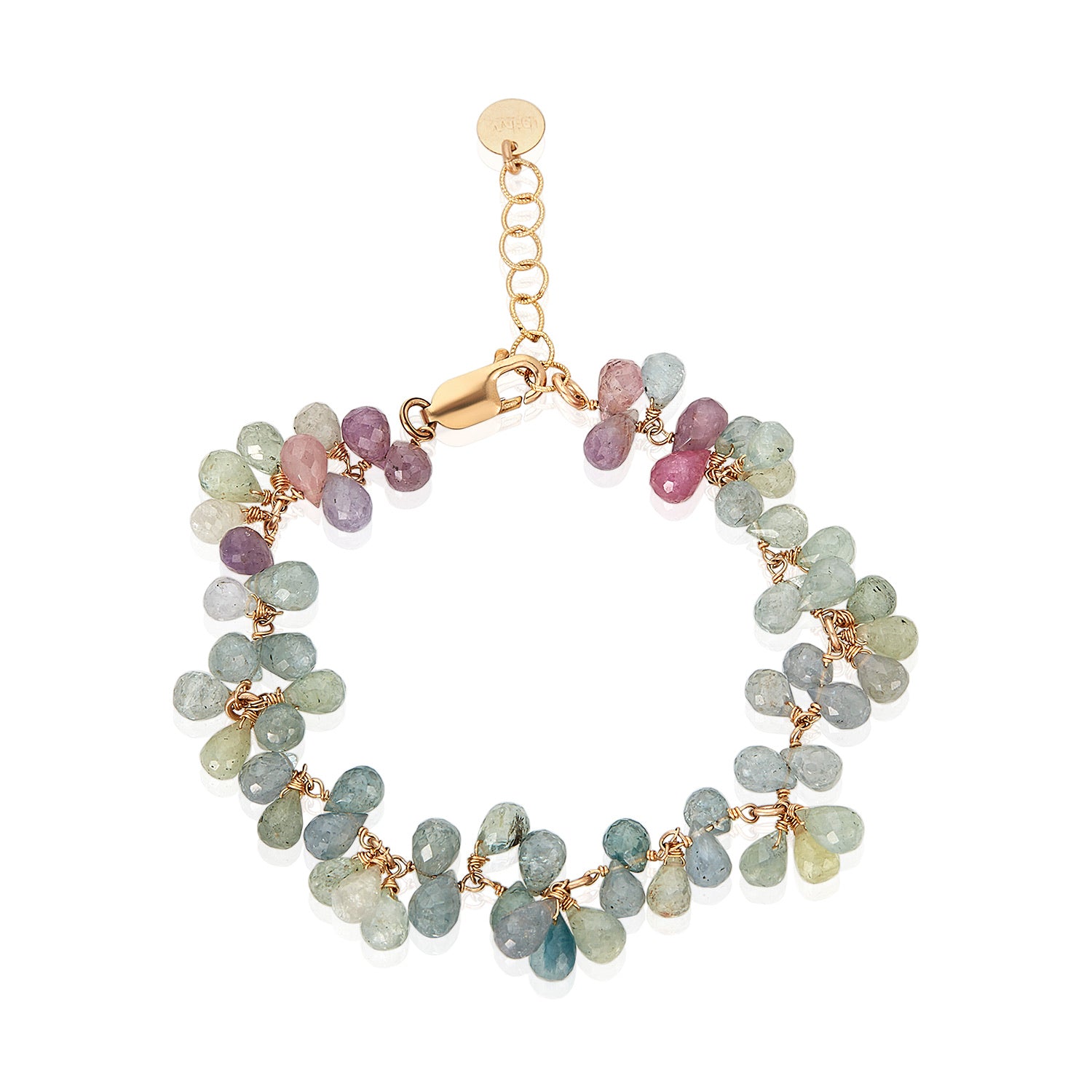 San Francisco Hearts Sapphire Cluster Bracelet