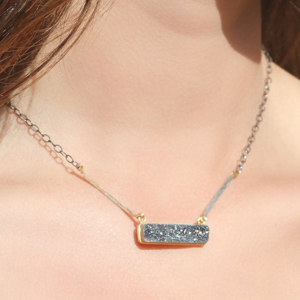 Geode Bar Necklace