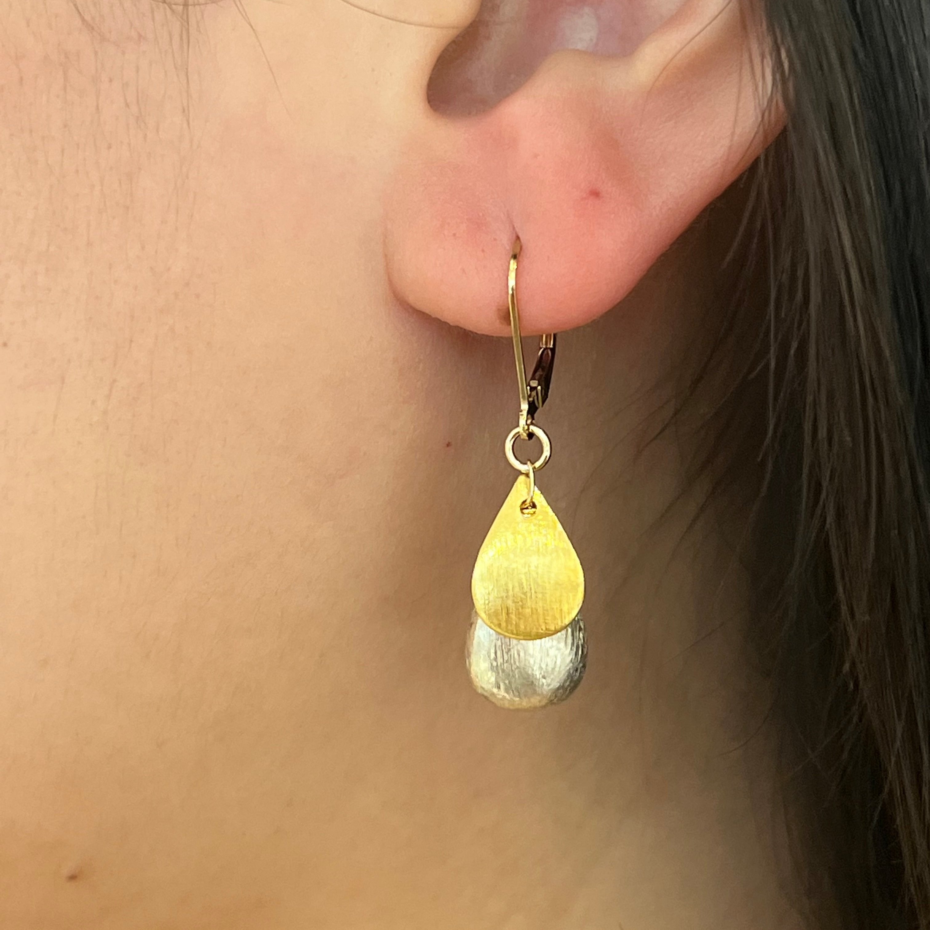 Brushed Gold & Silver Drops
