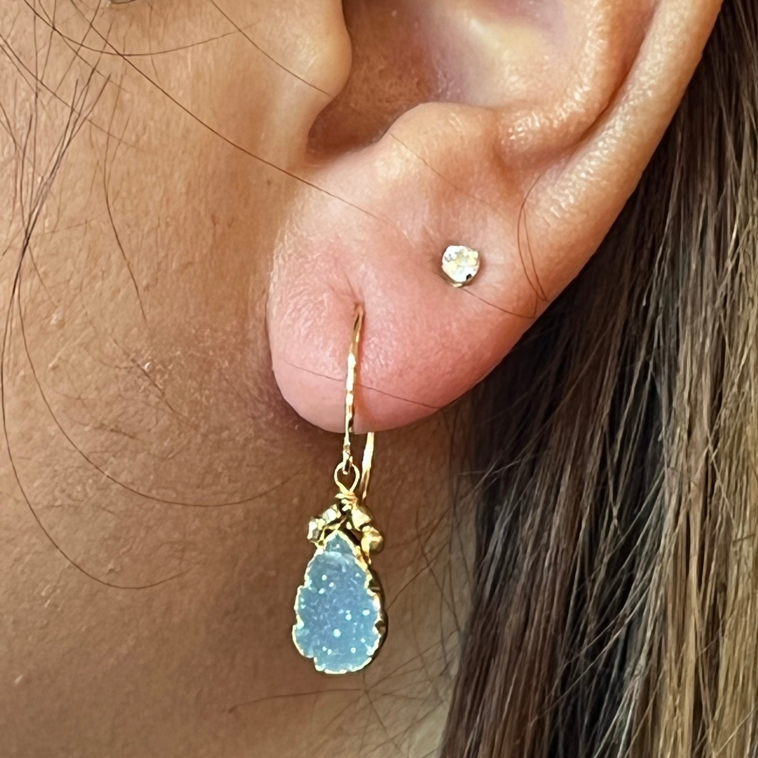 Druzy Teardrop Earrings