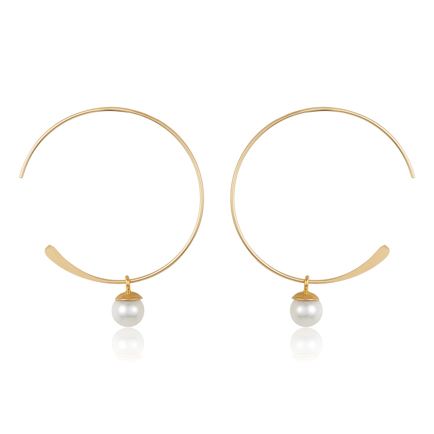 Casey Pearl Dangly Hoops