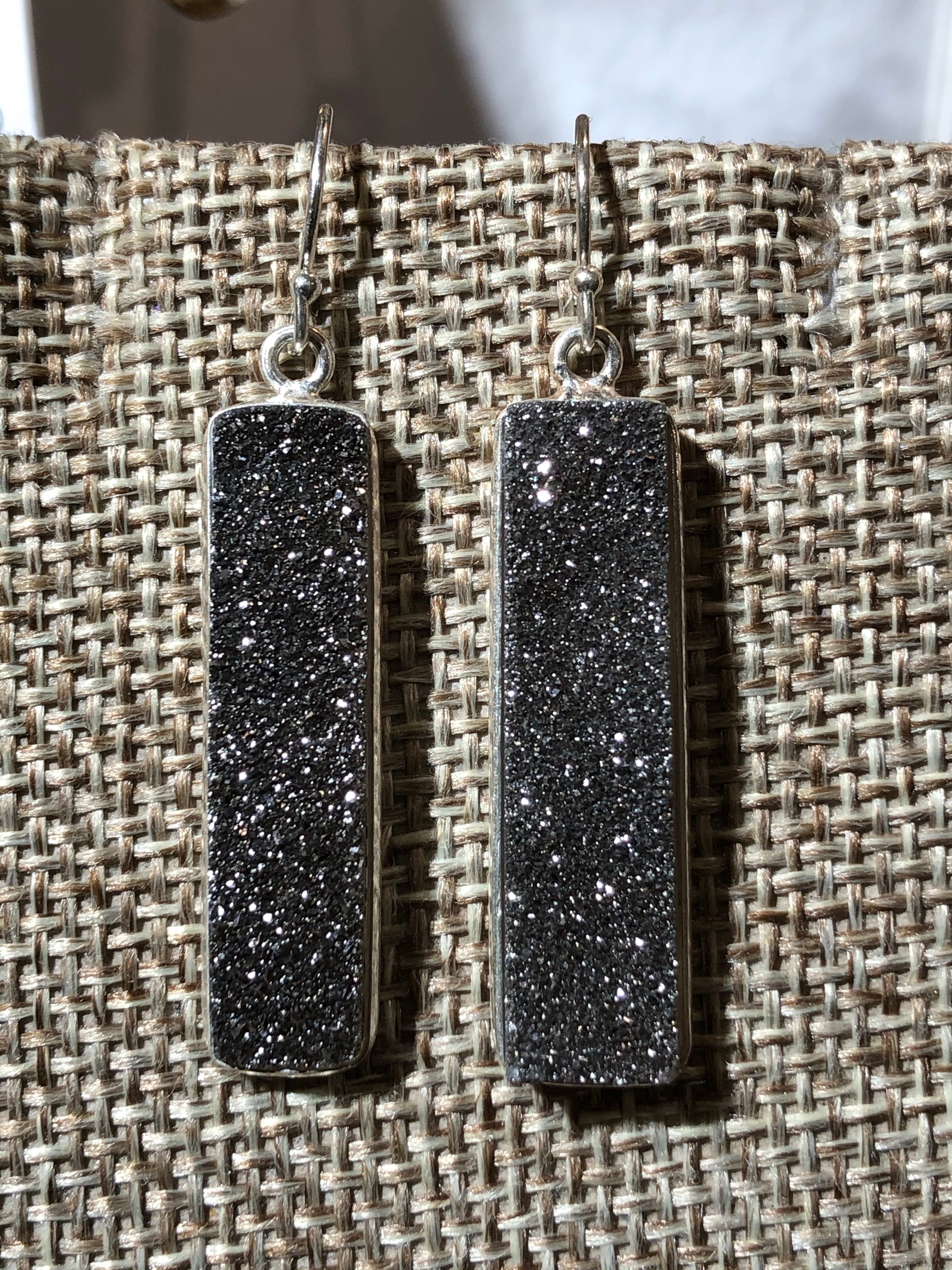 Druzy Baguette Earrings
