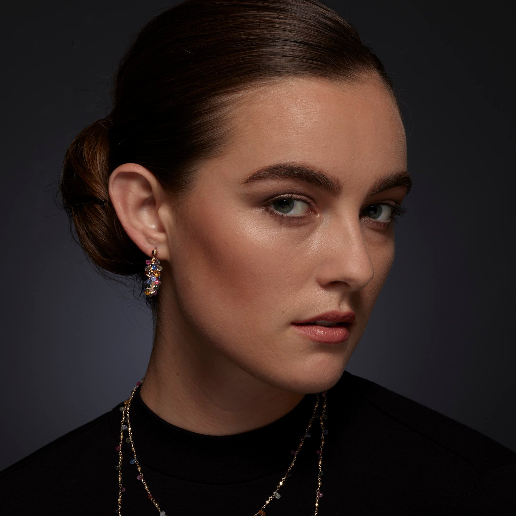 Sapphire Little Hoop Earrings