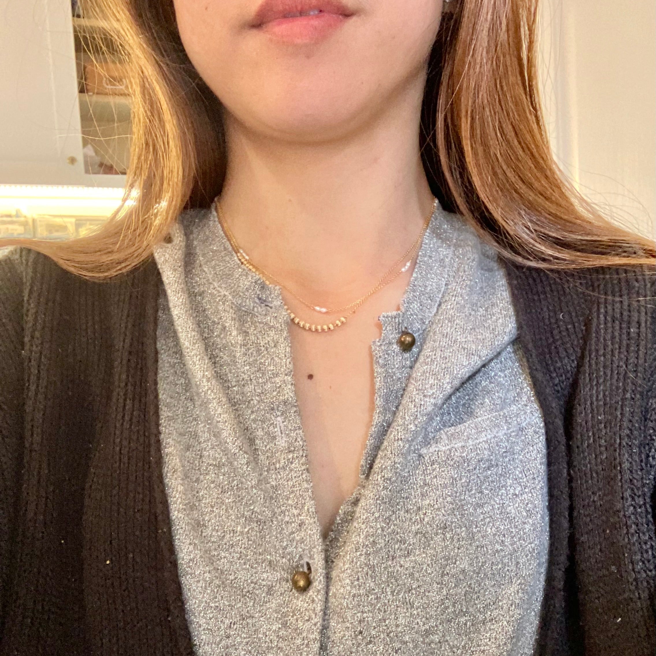 Ornament Pearl Necklace