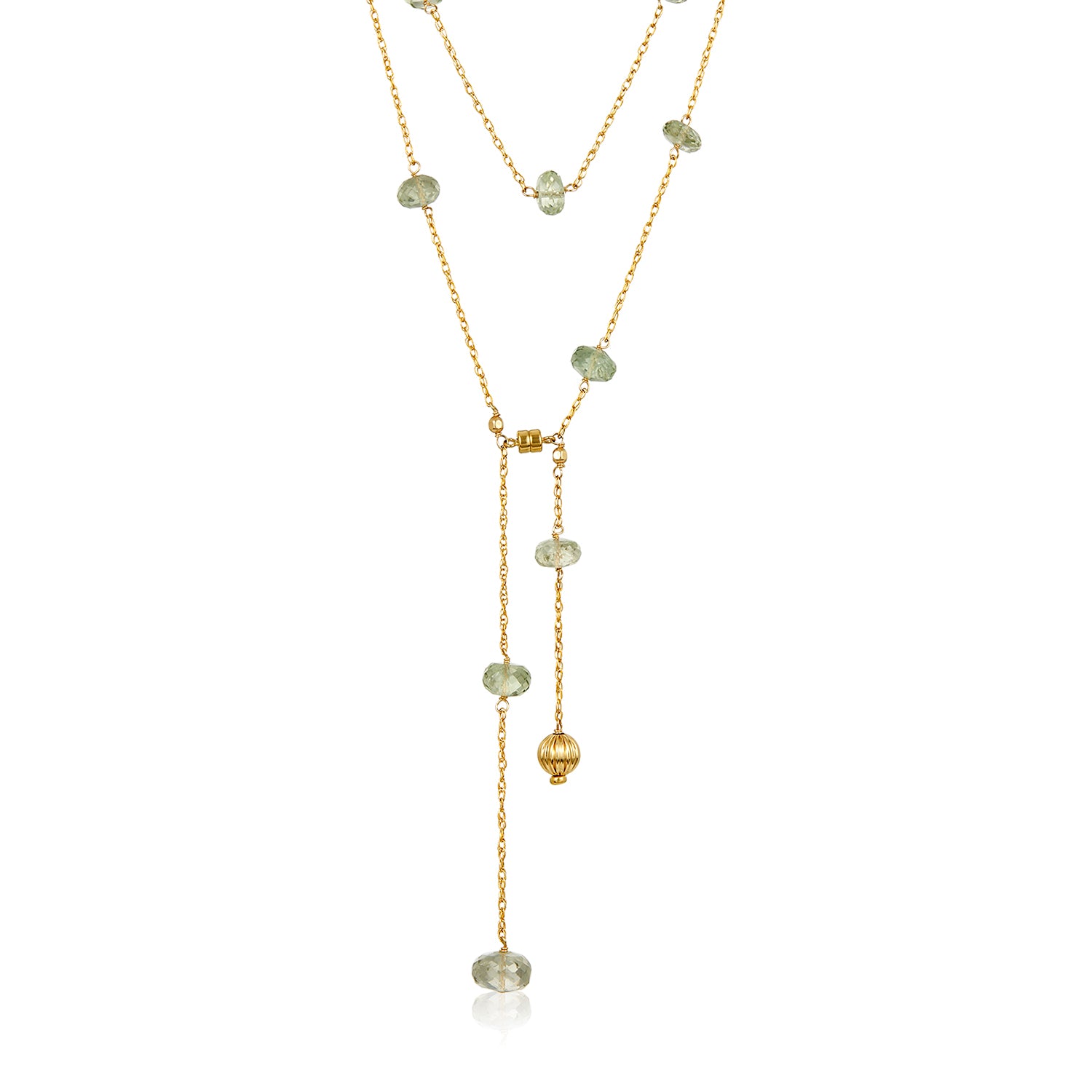Kelly Gem Lariat Drop Necklace