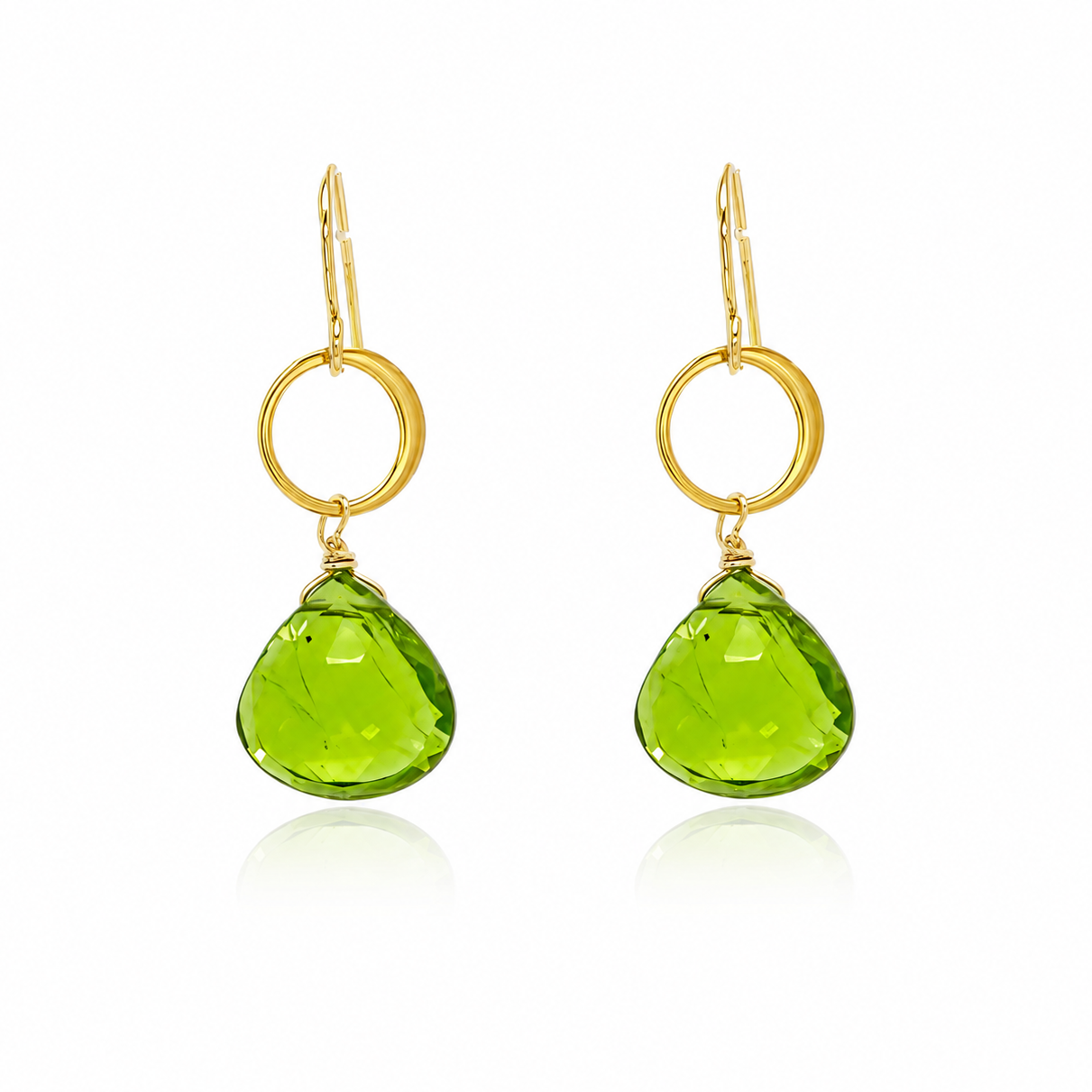 Blue Moon Peridot Earrings