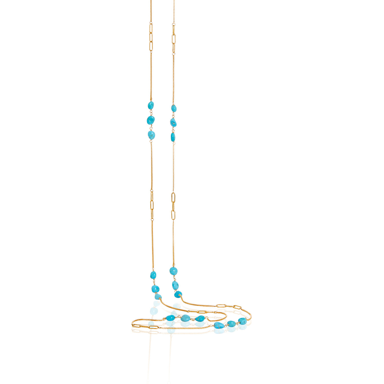 Trio Turquoise Or London Blue Topaz Necklace