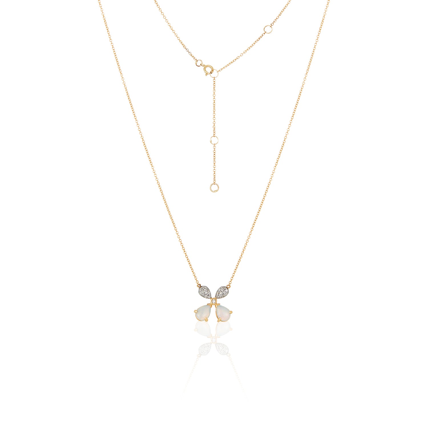 Claire Butterfly Necklace In 14k