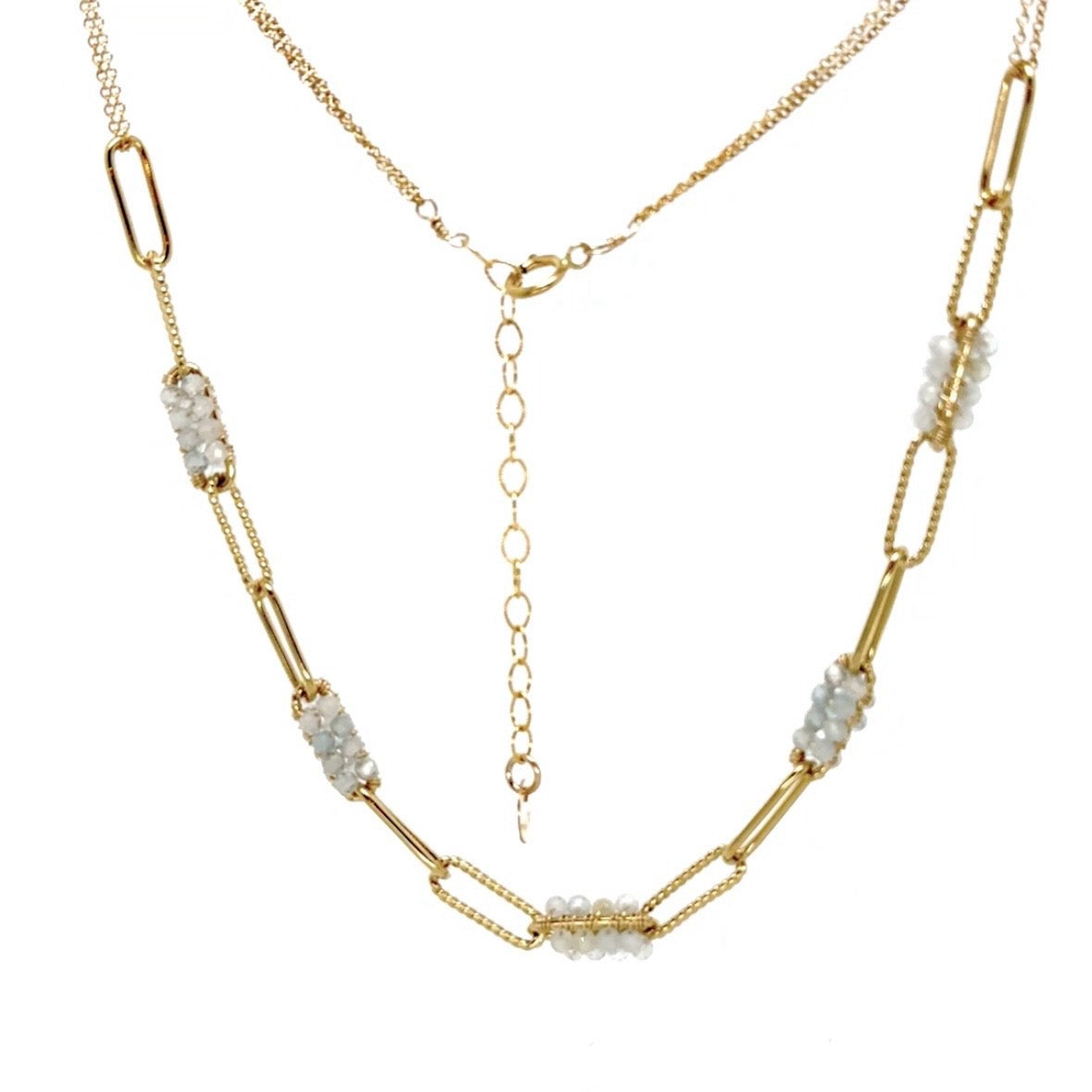 Polina Necklace - Aqua or Tourmaline
