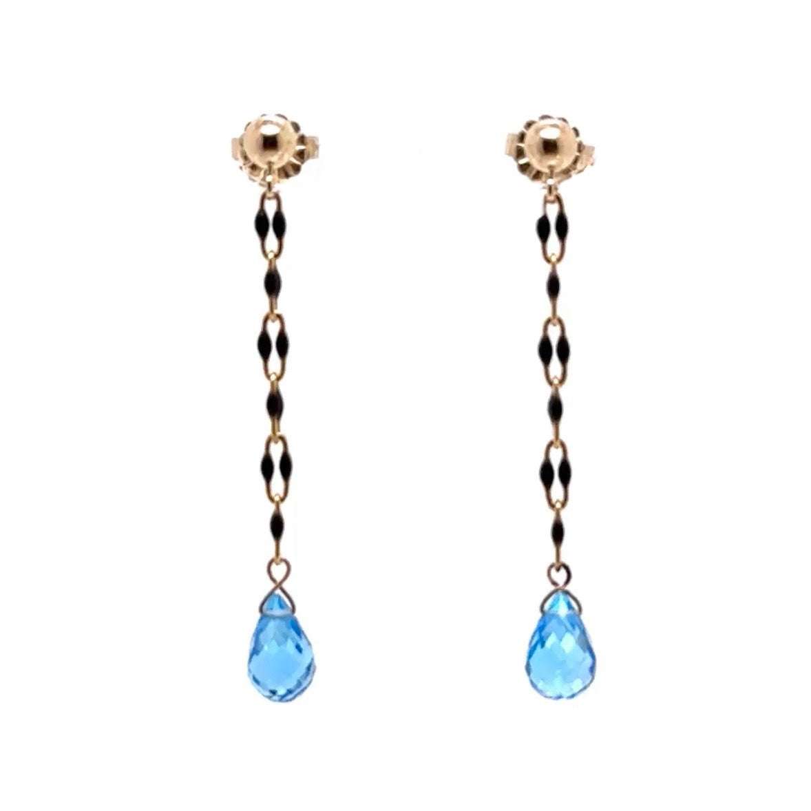 Braided Link Topaz drop Earrings