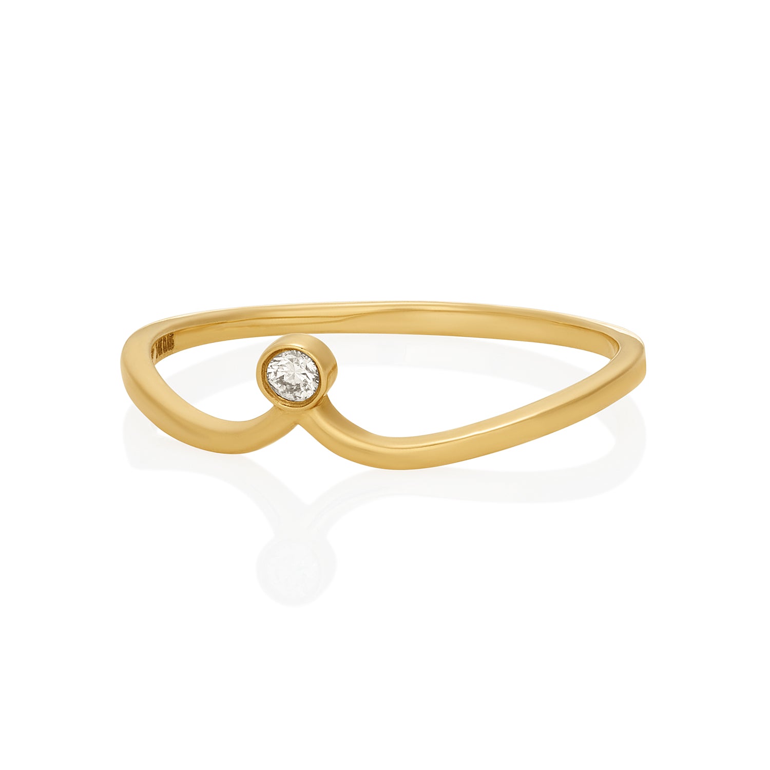 Simply Diamond Crown Ring In 14K