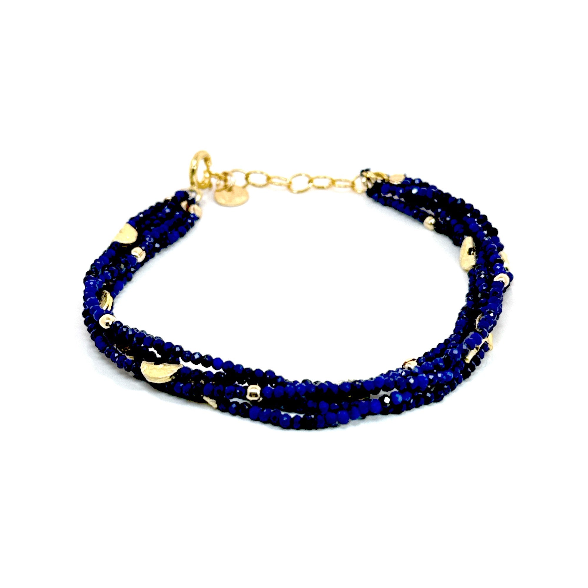 Half Moon Multi strands Bracelet - Lapis