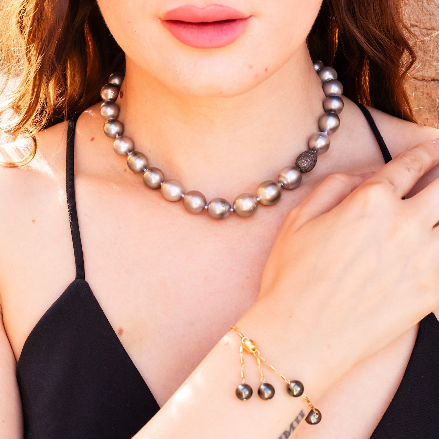 Butter Mint Bracelet -Tahitian Pearl