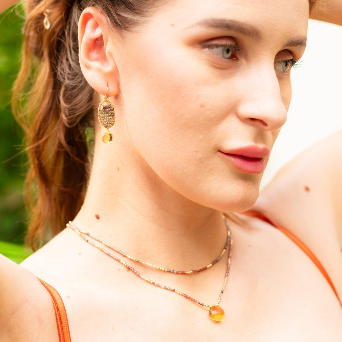Grenada Earrings - Rainbow Sapphire