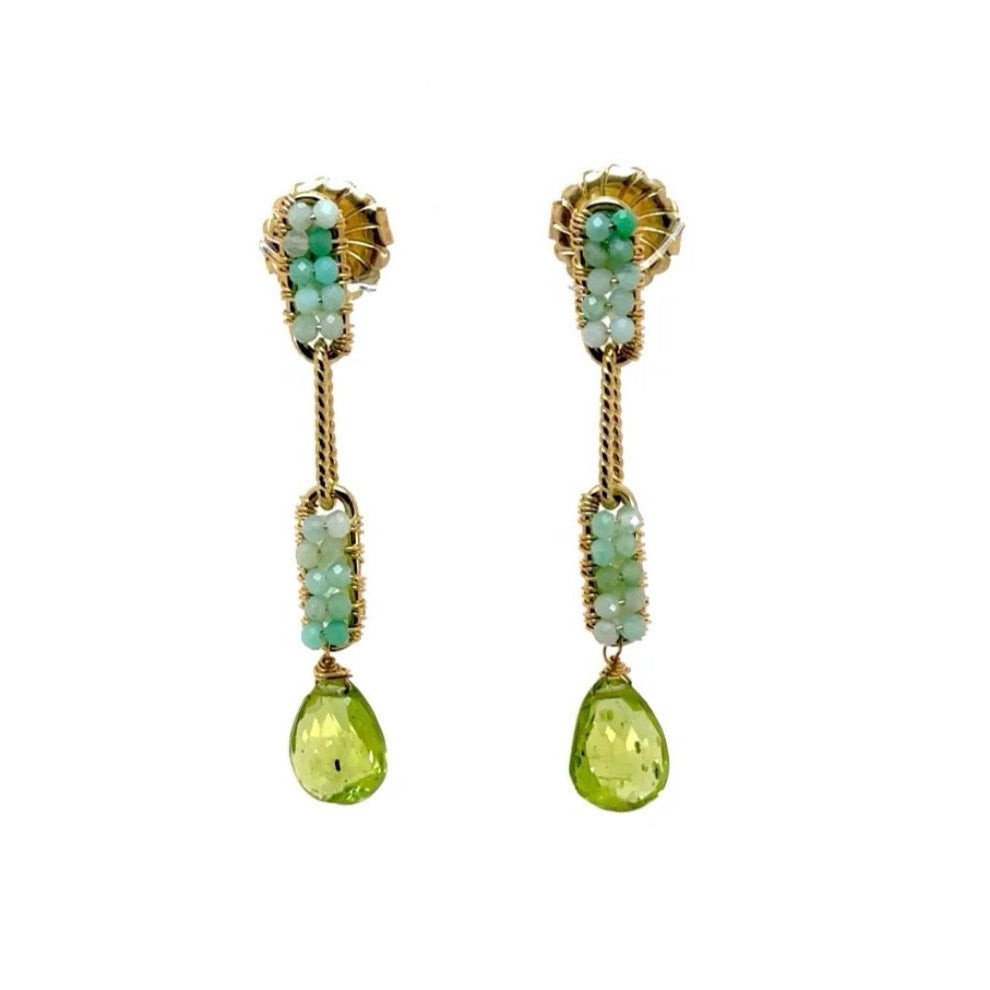 Polina Apple Green Peridot Earrings