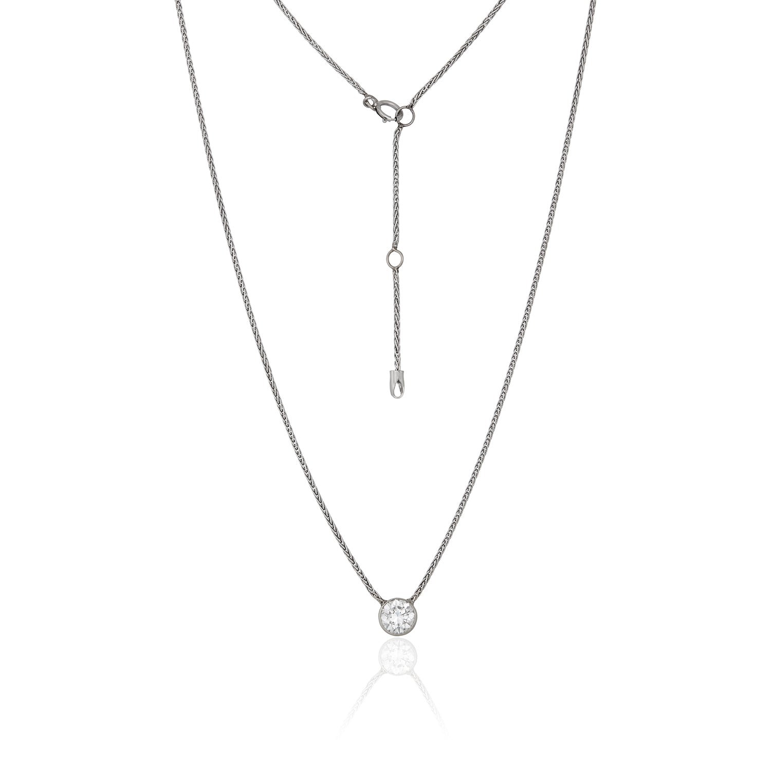Lab Grown Diamond Solitaire Necklace In 14k