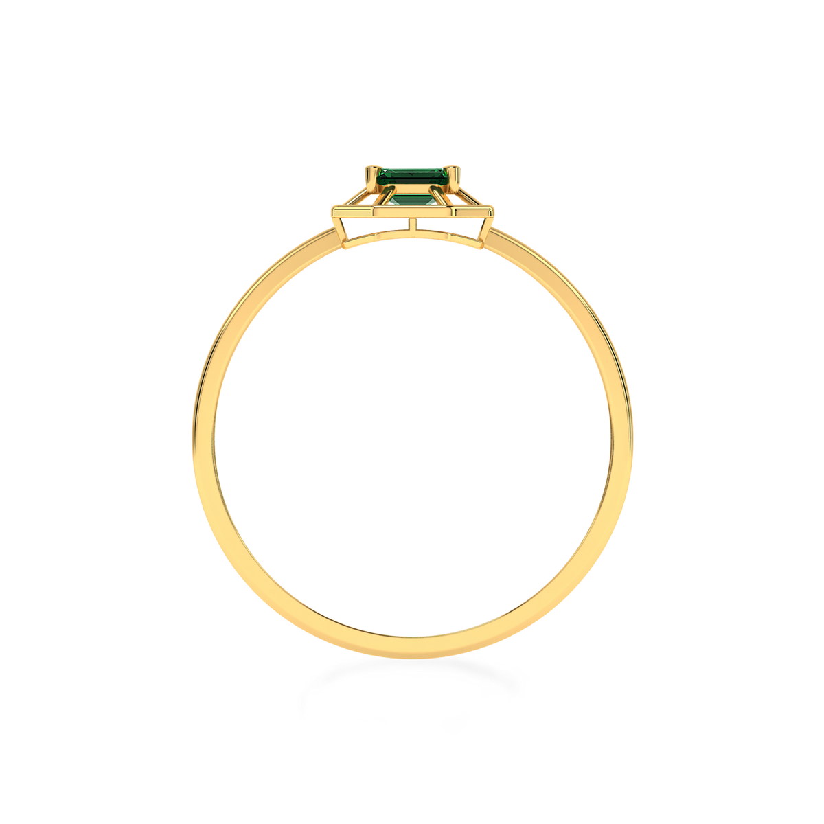 Framed Emerald Gold Ring in 18k | Mabel Chong