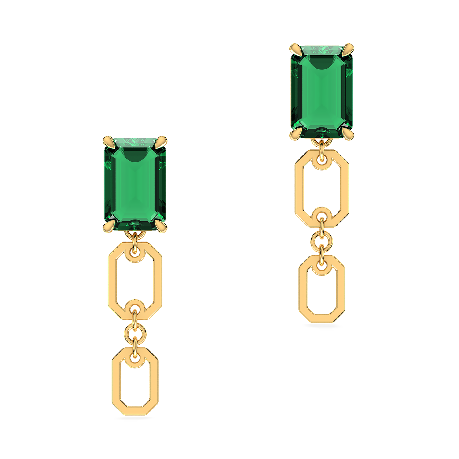 Emerald Drop Gold Link in 18k