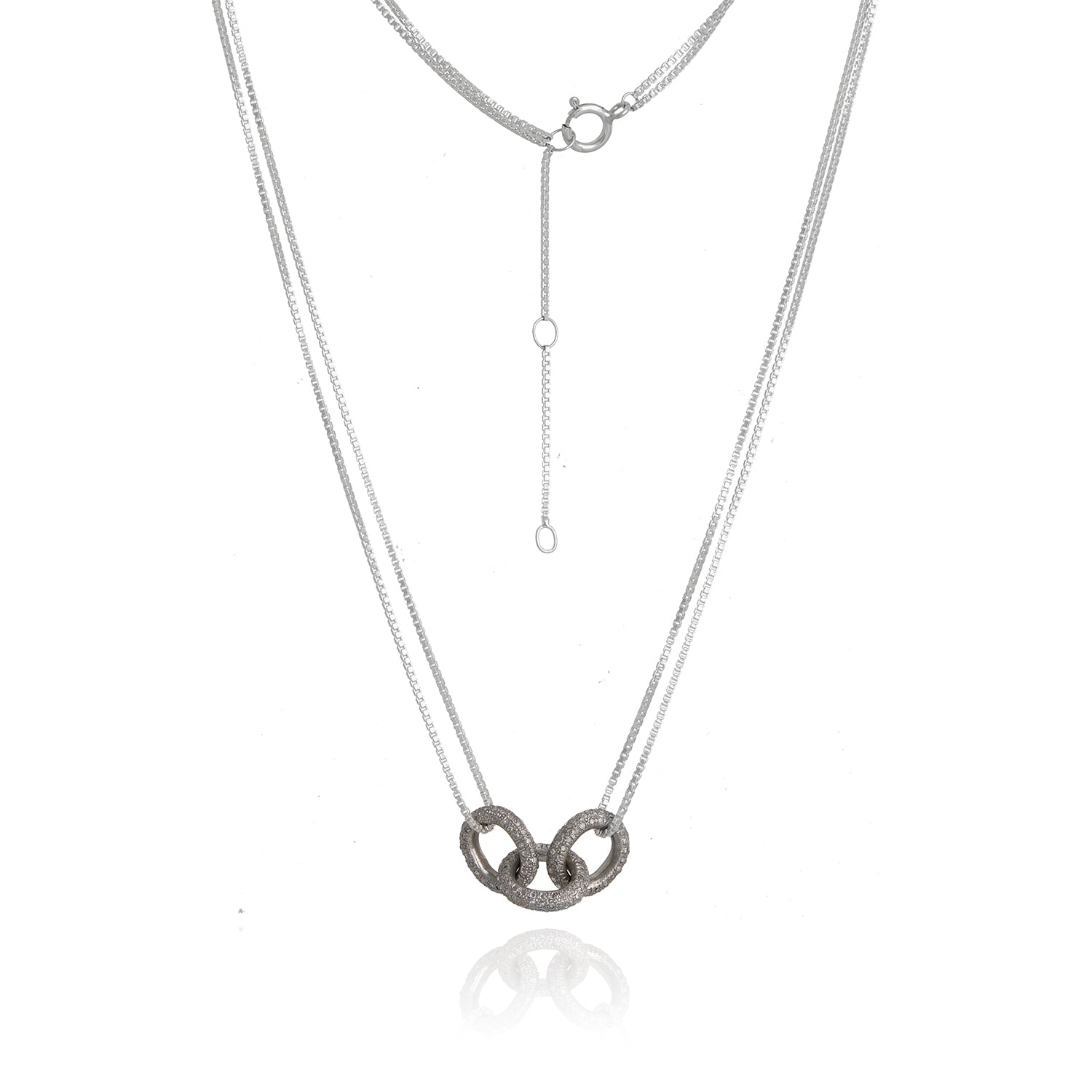 Pave Diamond Link Necklace
