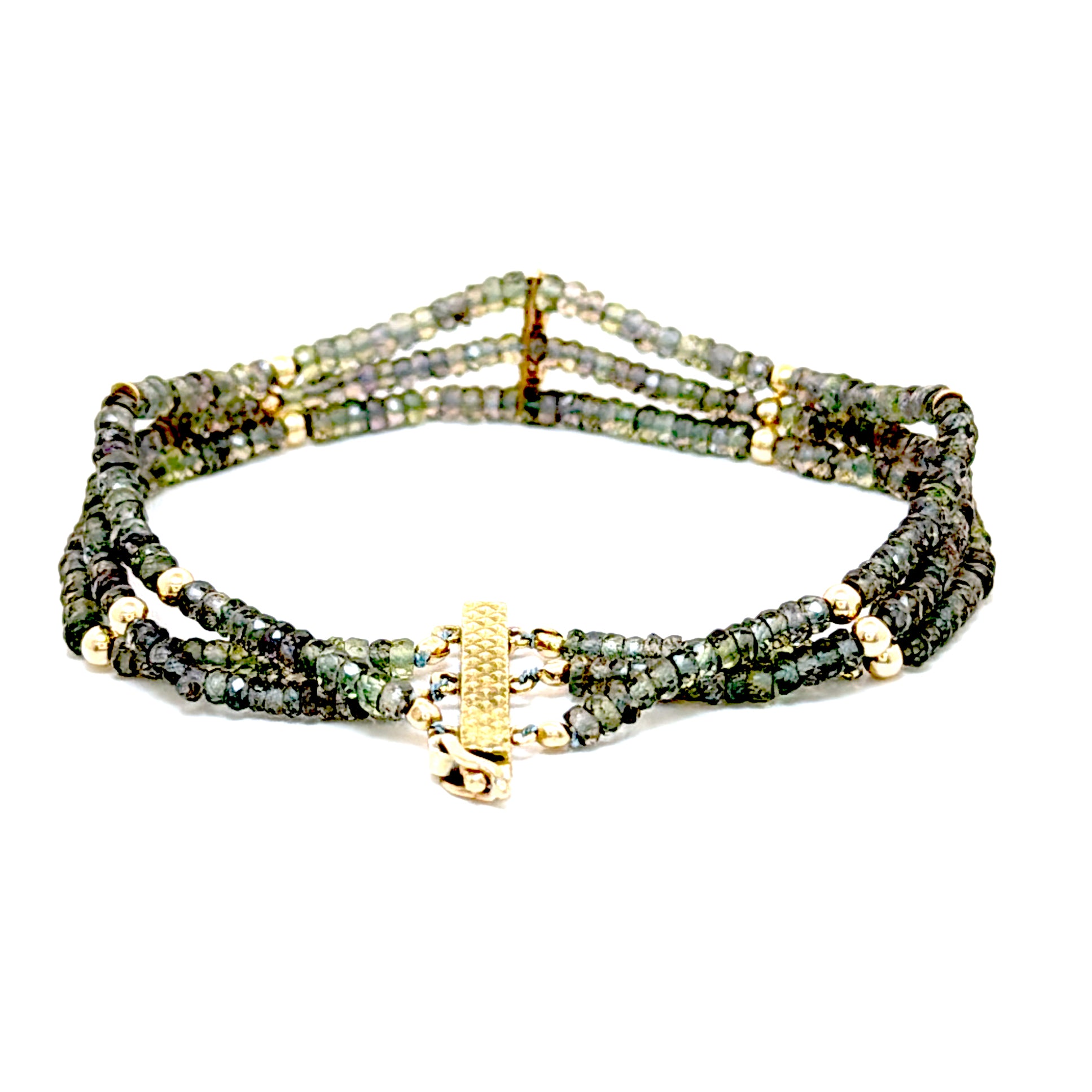 Gloria Multistrand Golden Bar Pearl Bracelet