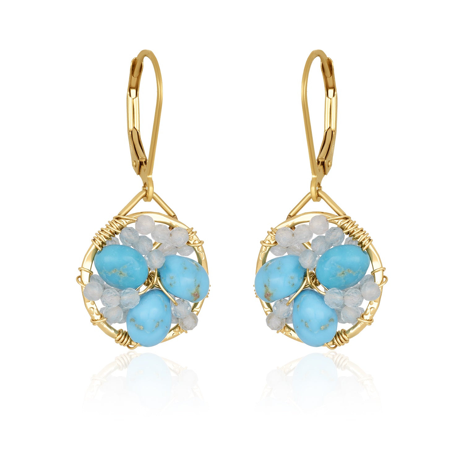Wheel Of Turquoise Earrings