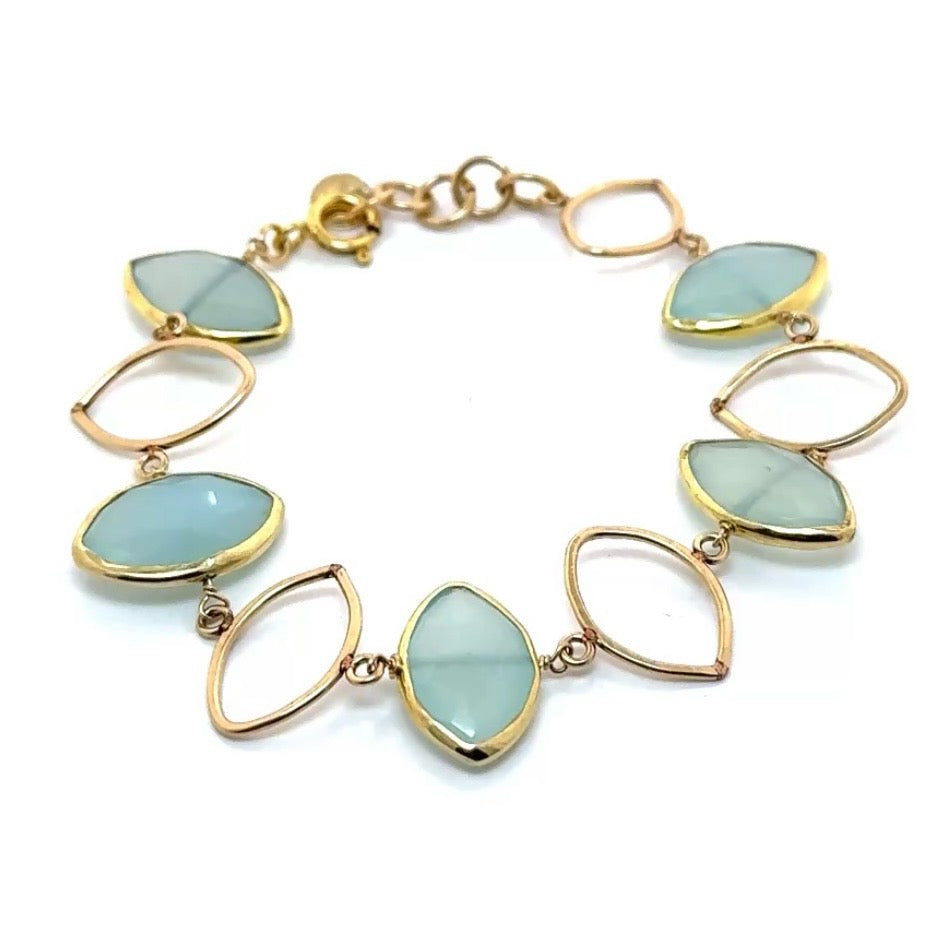 Blue Chalcedony Link Bracelet