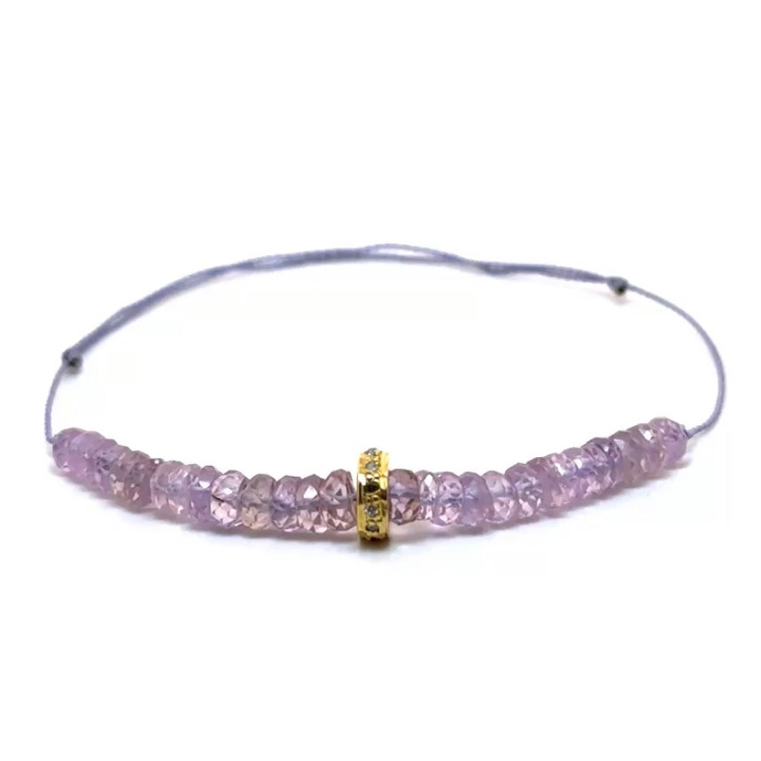 Sapphire Diamond Roundel Macrame Bracelet