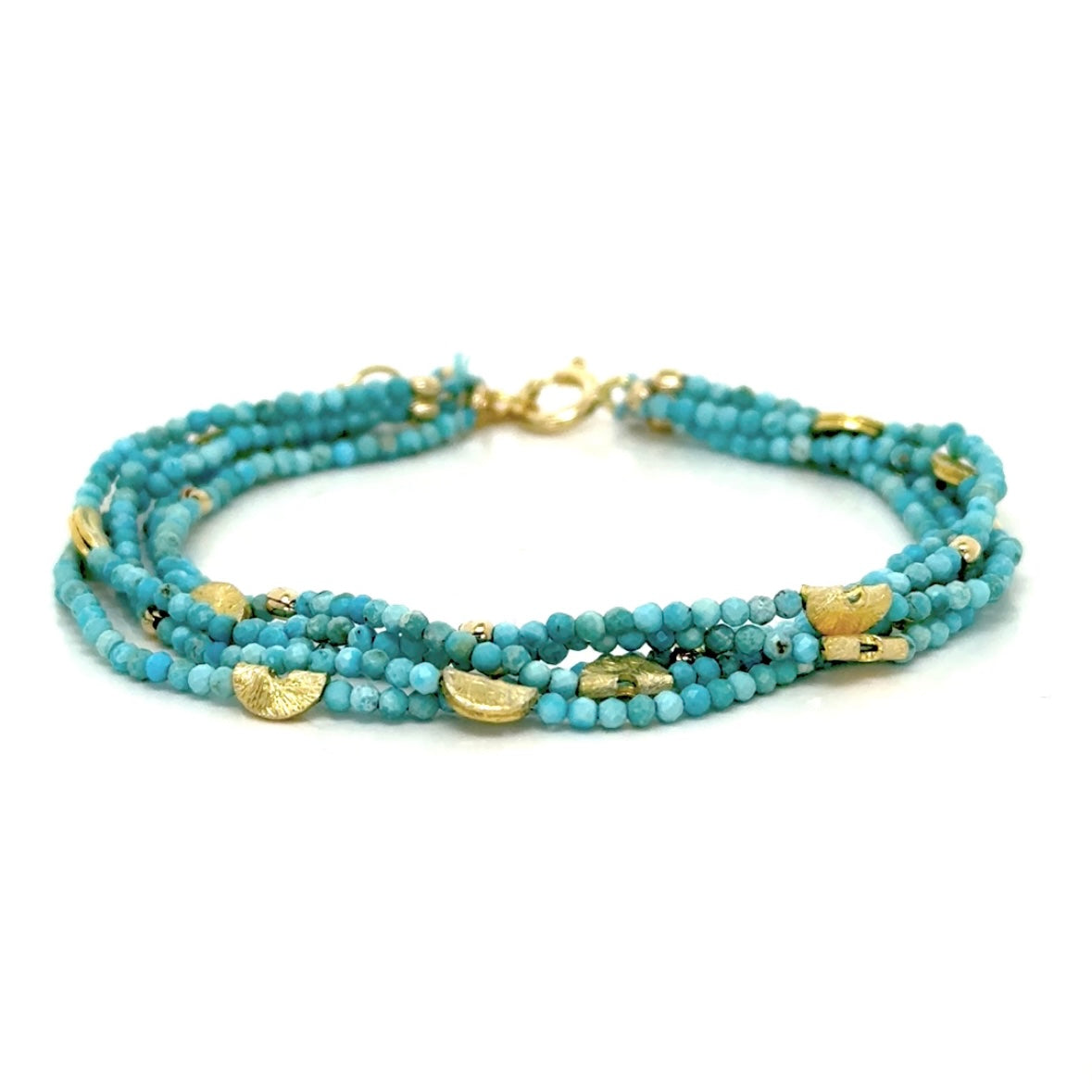 Half Moon Multi Strand Bracelet - Turquoise