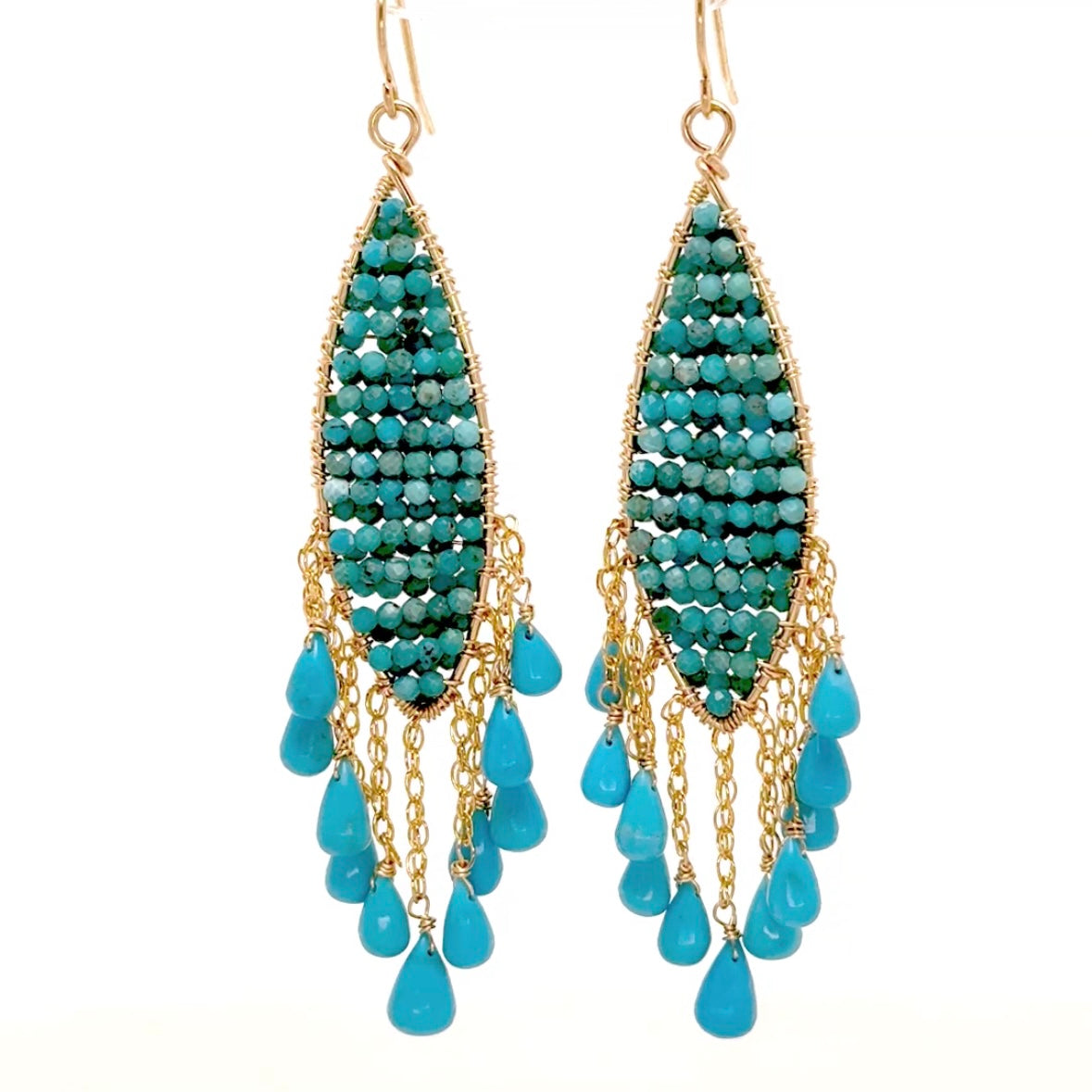 Glamour In Turquoise Earrings