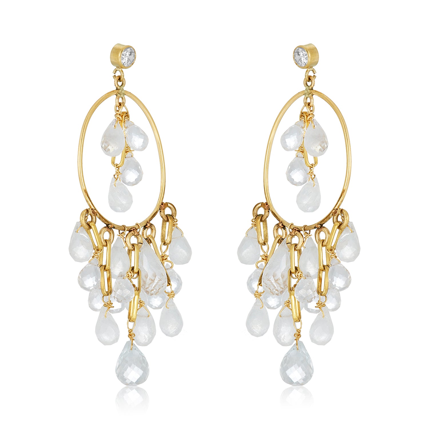 Moonstone Chandelier Earrings